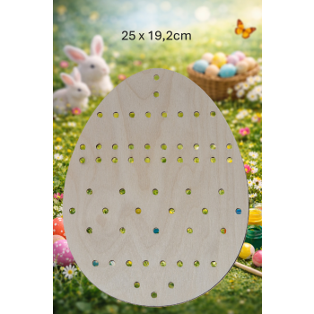 Jajko 2 25cm do przeplatania, jajko 25cm do przeplatania (pisanka), sklejka 3mm